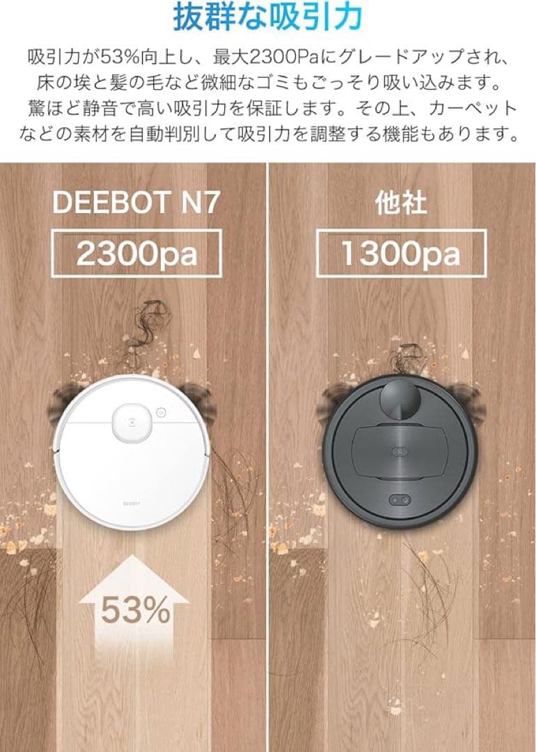 【ほぼ新品】ECOVACS DEEBOT N7ロボット掃除機 本体 美品　アプリ