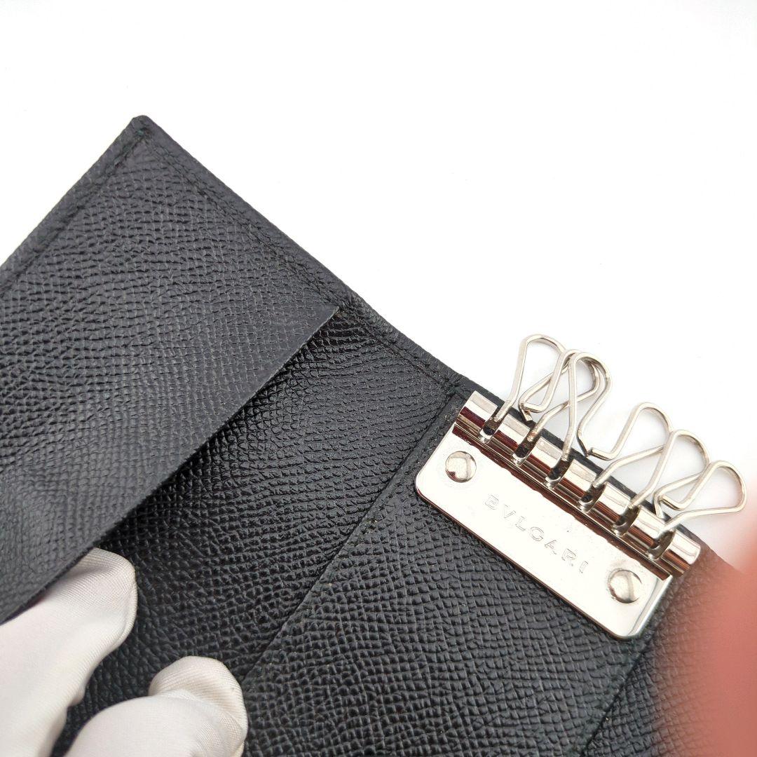 【美品】BVLGARI ブルガリ ブラック レザー 6連キーケース
