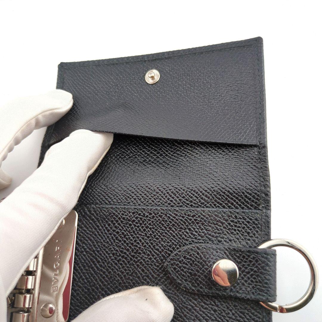 【美品】BVLGARI ブルガリ ブラック レザー 6連キーケース