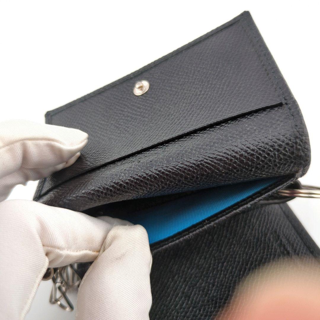 【美品】BVLGARI ブルガリ ブラック レザー 6連キーケース