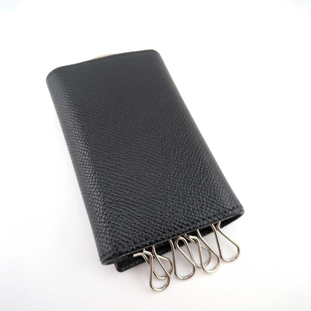 【美品】BVLGARI ブルガリ ブラック レザー 6連キーケース