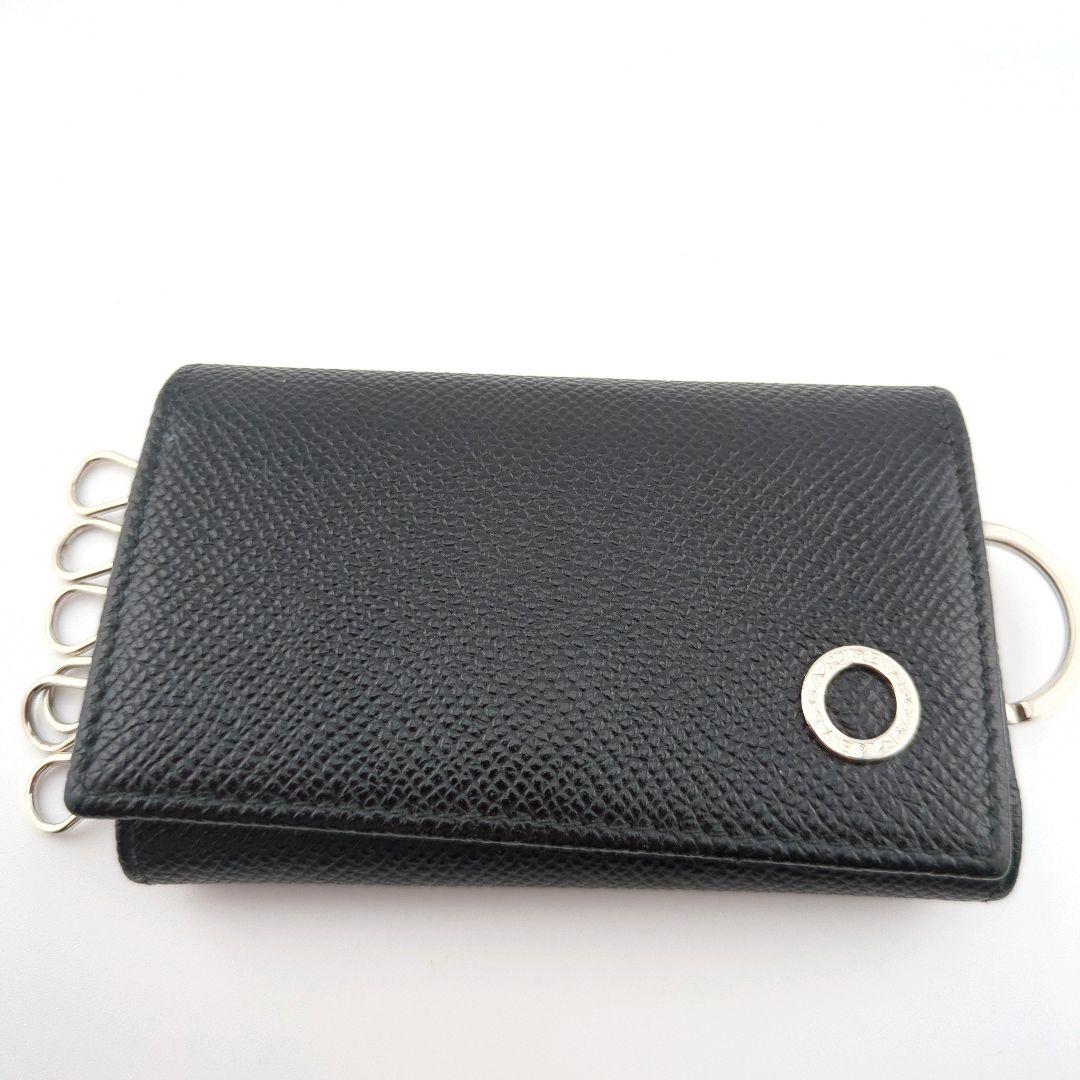 【美品】BVLGARI ブルガリ ブラック レザー 6連キーケース