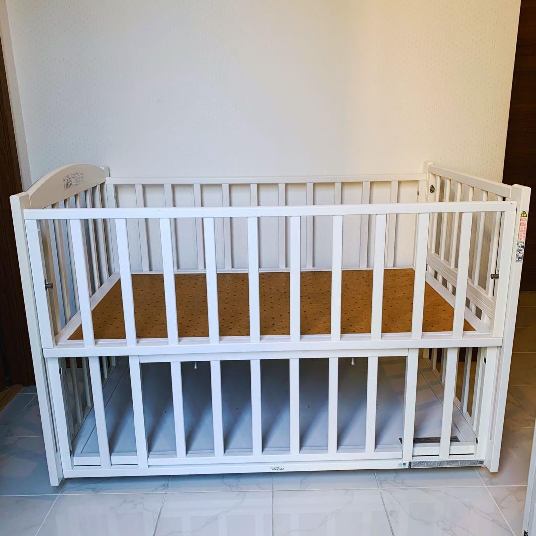 【♡送料無料♡】ヤマサキ ベビーベッド ツーオープンベッド✨