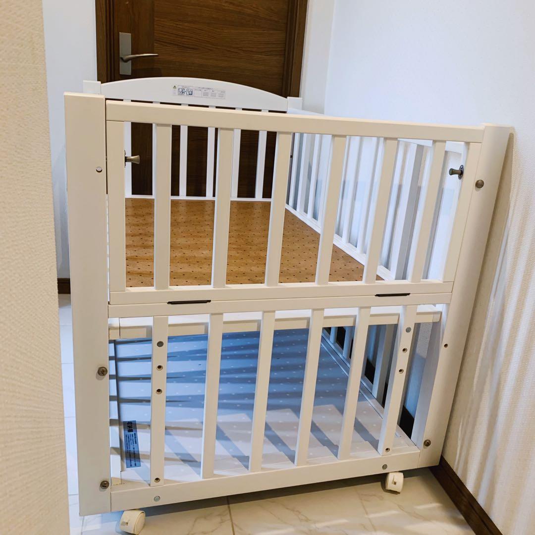 【♡送料無料♡】ヤマサキ ベビーベッド ツーオープンベッド✨