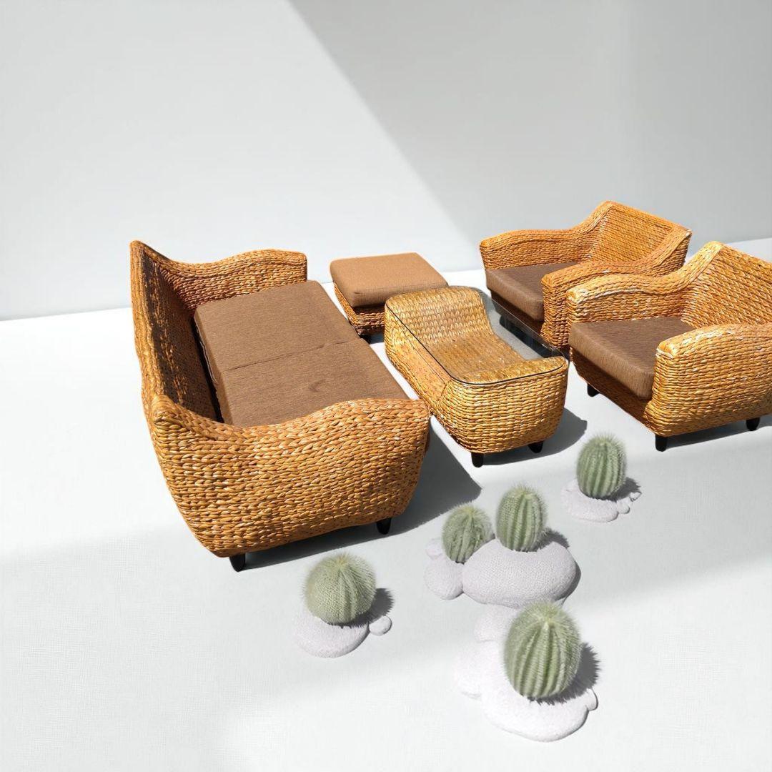 バリ風　1人掛けソファ　リゾート ウォーターヒヤシンス