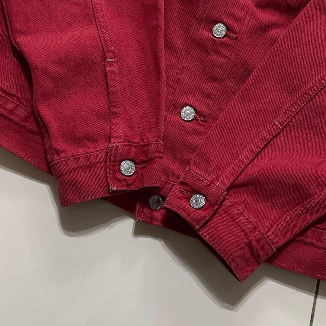 希少カラー usa製 Levi's 70507 赤 トラッカージャケット