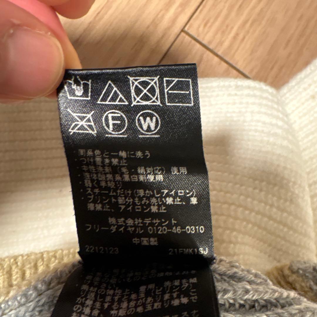 DESCENTE リブ編みハイネックセーター　デサントゴルフ