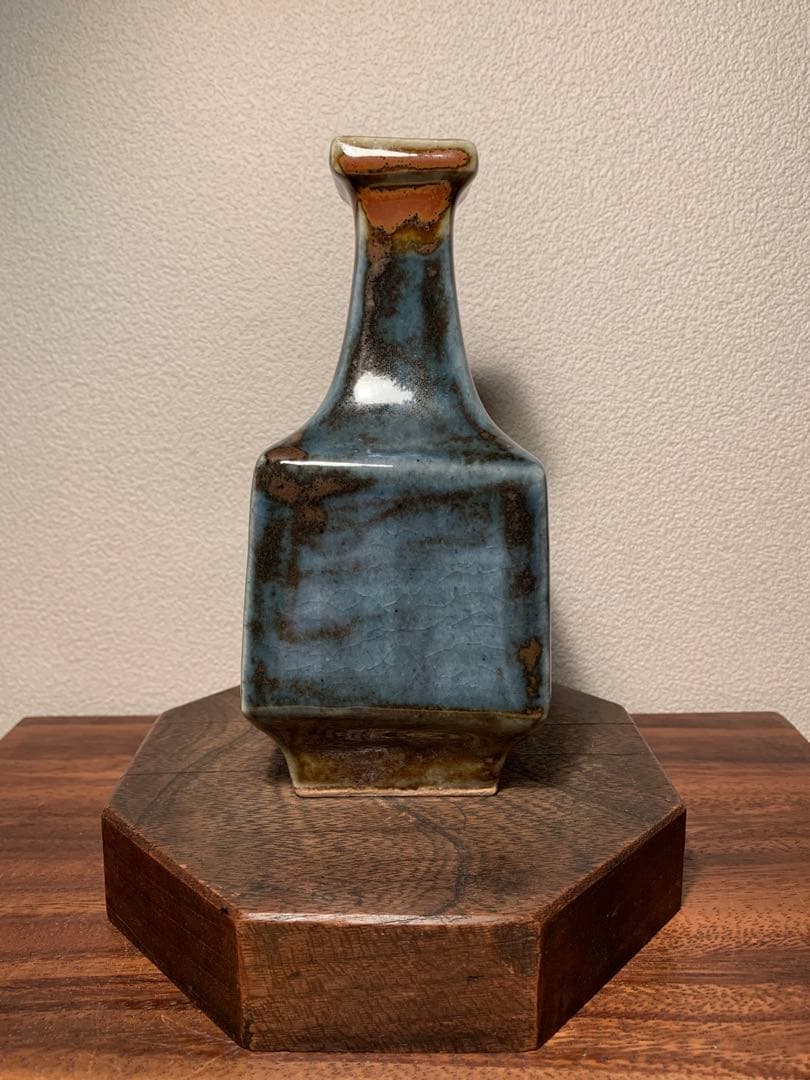 河井武一 呉須方壺 花器 民藝 河井寛次郎 河井久