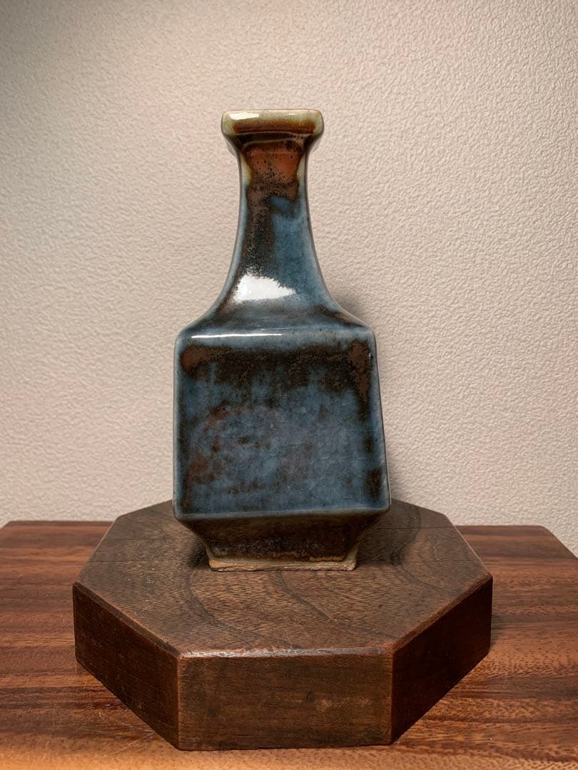 河井武一 呉須方壺 花器 民藝 河井寛次郎 河井久