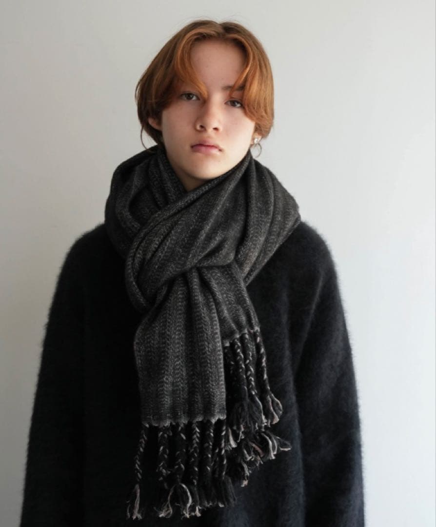 新品　CTHY YAK WOOL FRINGE STOLE ヤクウールストール