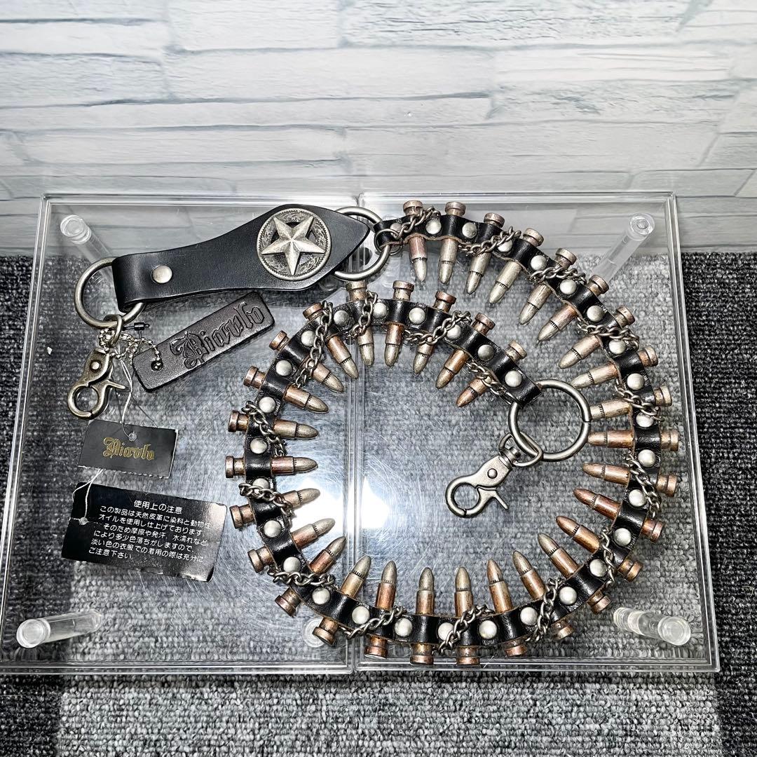 Diavlo バレットスタッズウォレットチェーン 弾丸 弾帯 弾 ベルト