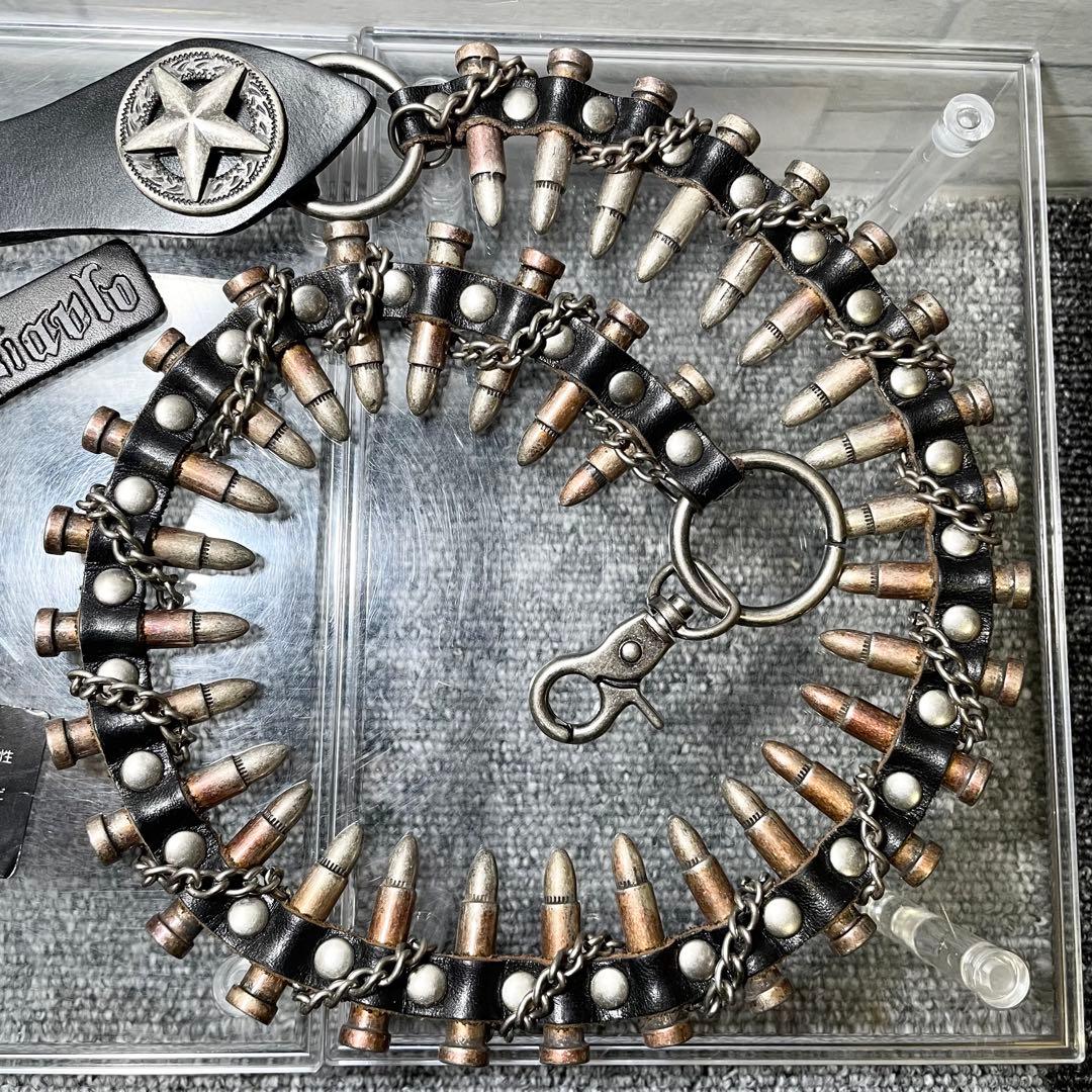 Diavlo バレットスタッズウォレットチェーン 弾丸 弾帯 弾 ベルト