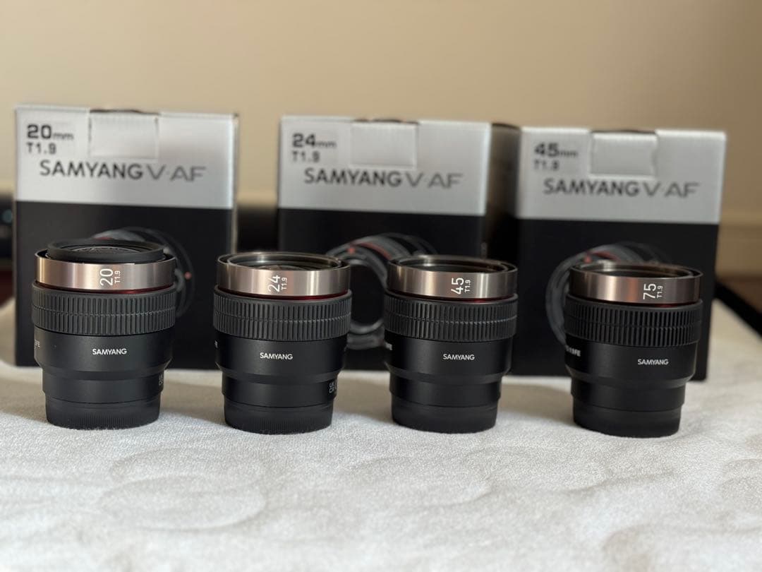 SAMYANG20,24 45 75mmT1.9 SONY Eマウントレンズ4本