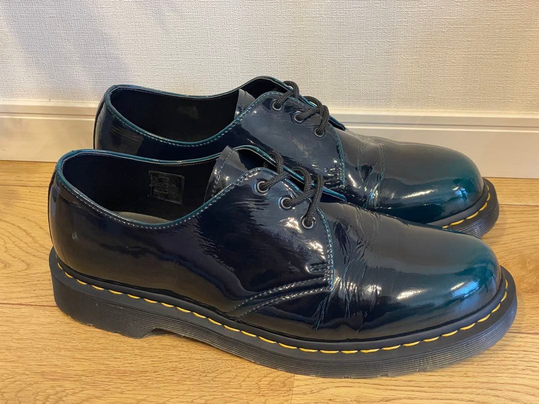 【イギリス購入品】ドクターマーチン ビーガン1461 UK11エナメル　グリーン