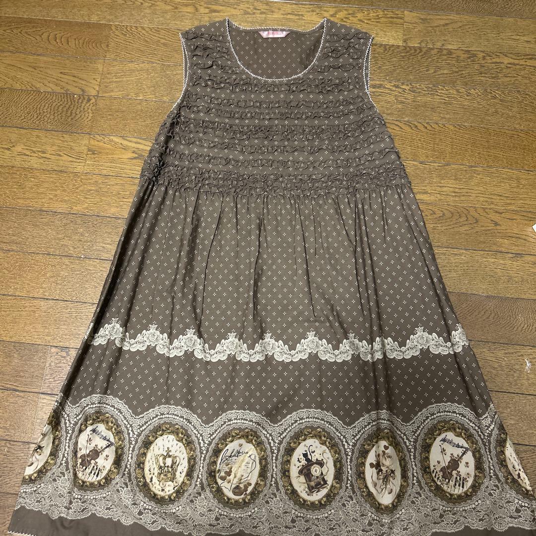 ピンクハウス　チュニック　茶　フリル