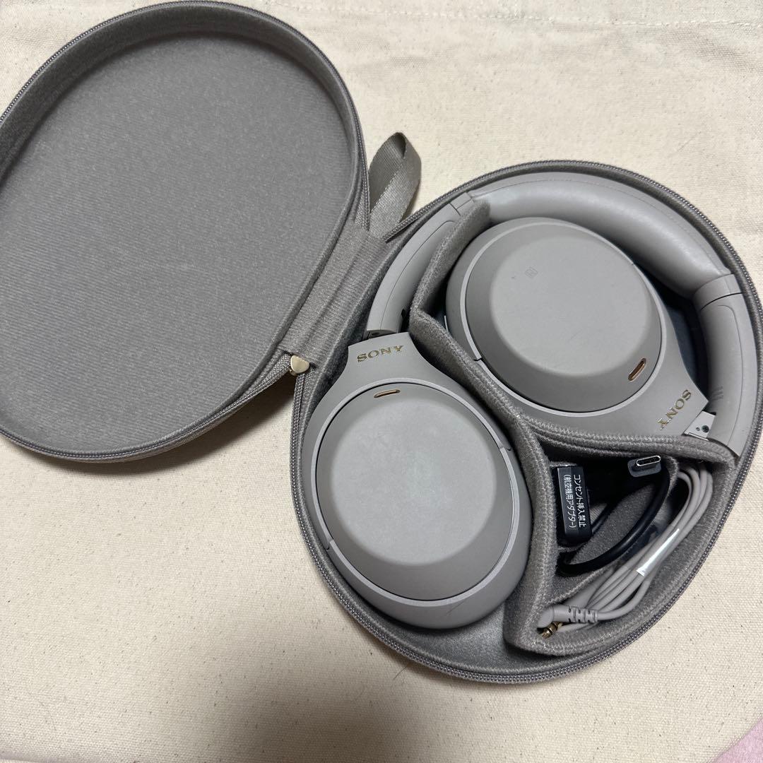 SONY WH-1000XM4 ワイヤレスヘッドホン グレー ケース付き箱付き