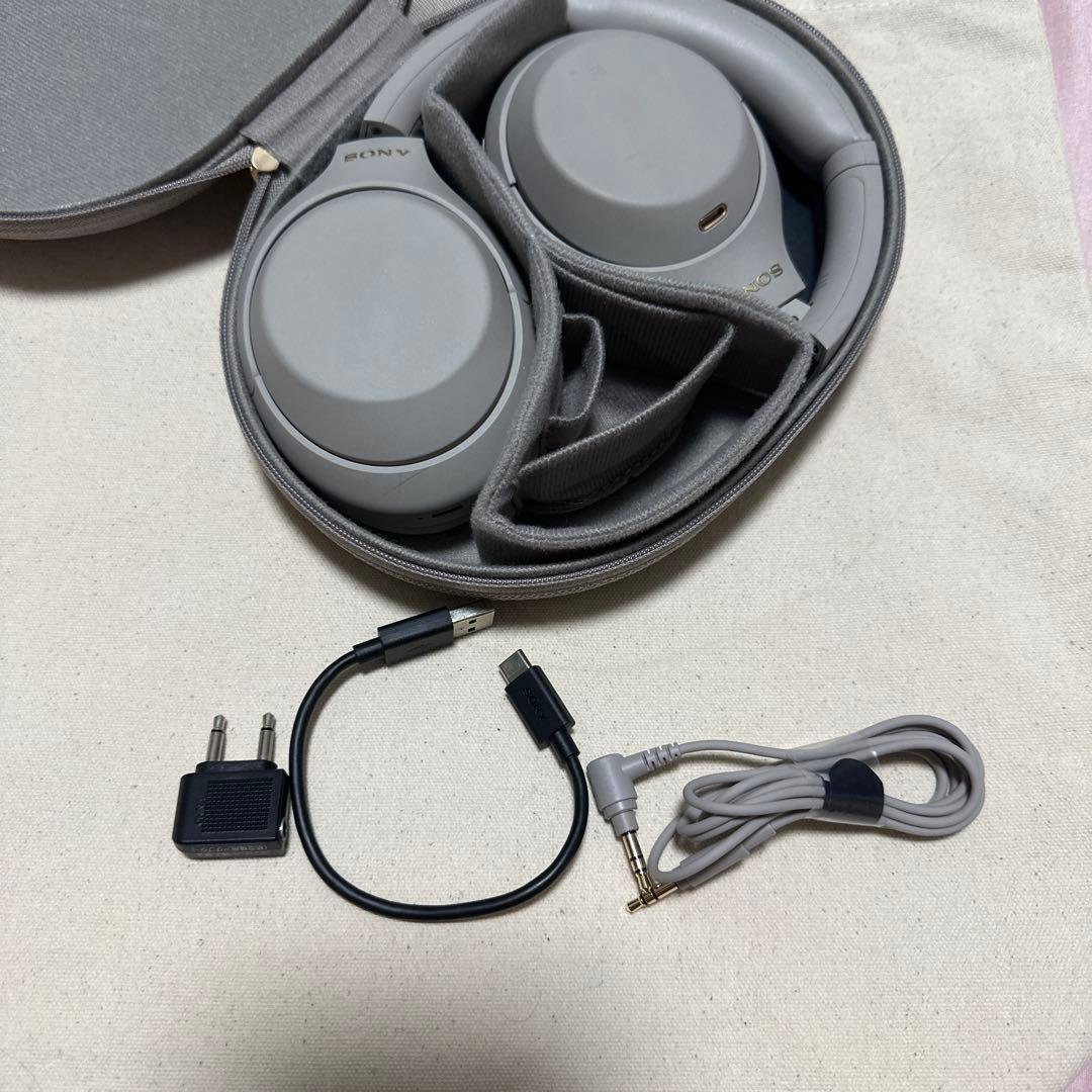 SONY WH-1000XM4 ワイヤレスヘッドホン グレー ケース付き箱付き