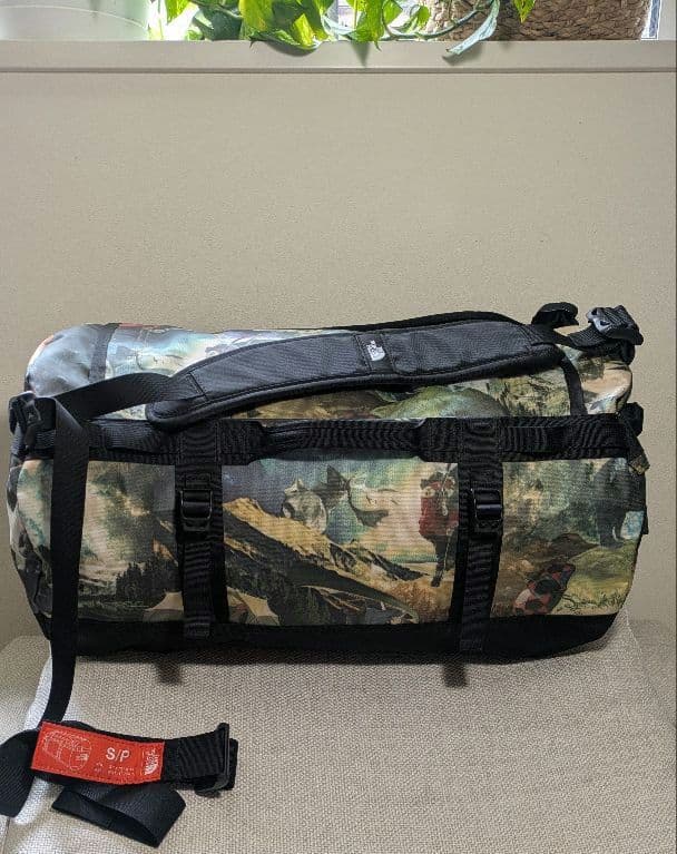 希少美品✨️限定柄　ノースフェイス　ダッフル S セピアブラウンハイカープリント