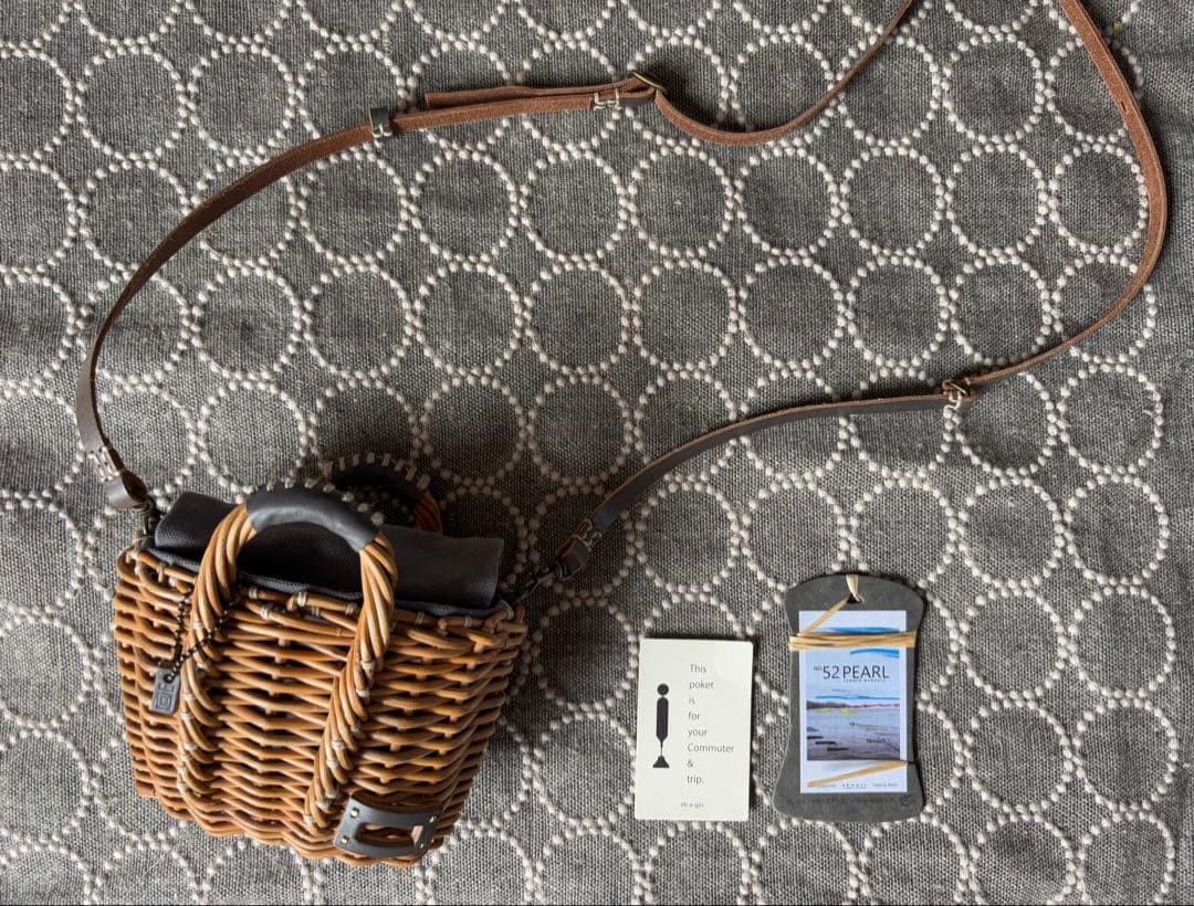 エバゴス　ebagos マルシェ・ミニミニ GREY かごバッグ