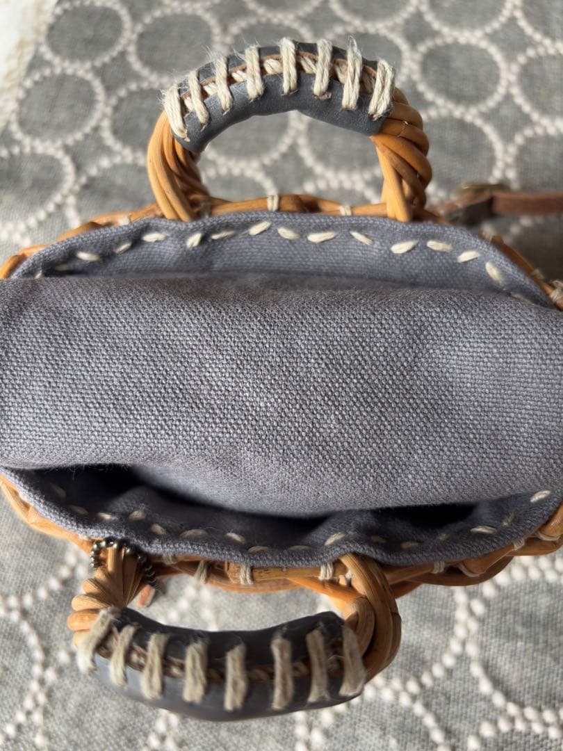 エバゴス　ebagos マルシェ・ミニミニ GREY かごバッグ