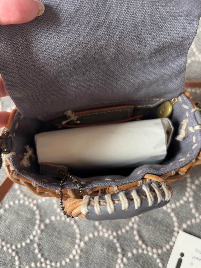 エバゴス　ebagos マルシェ・ミニミニ GREY かごバッグ