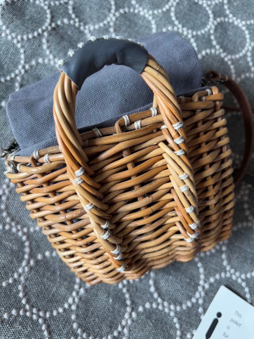 エバゴス　ebagos マルシェ・ミニミニ GREY かごバッグ