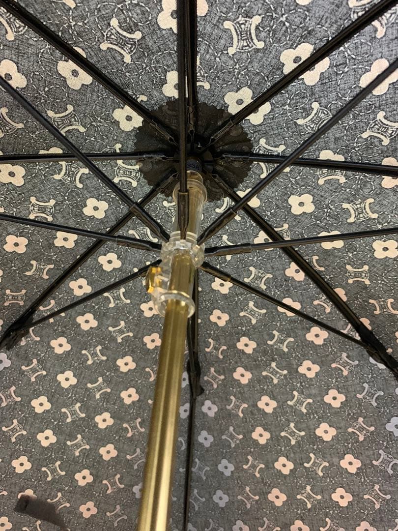 CELINE 日傘 綿 ブラック 手開き 美品
