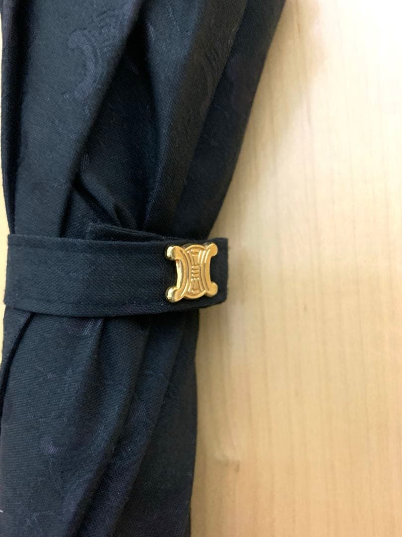 CELINE 日傘 綿 ブラック 手開き 美品
