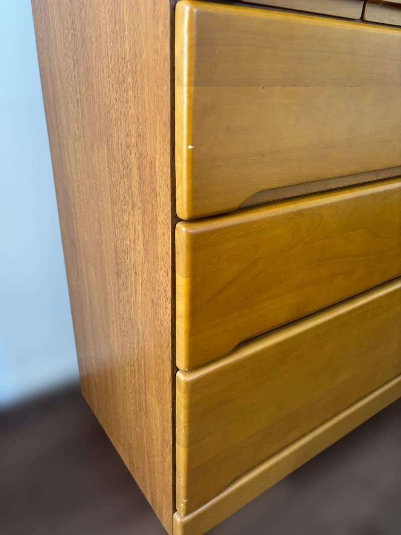 【送料込み】ニトリ　天然木　ハイチェスト フジ　6段チェスト タンス