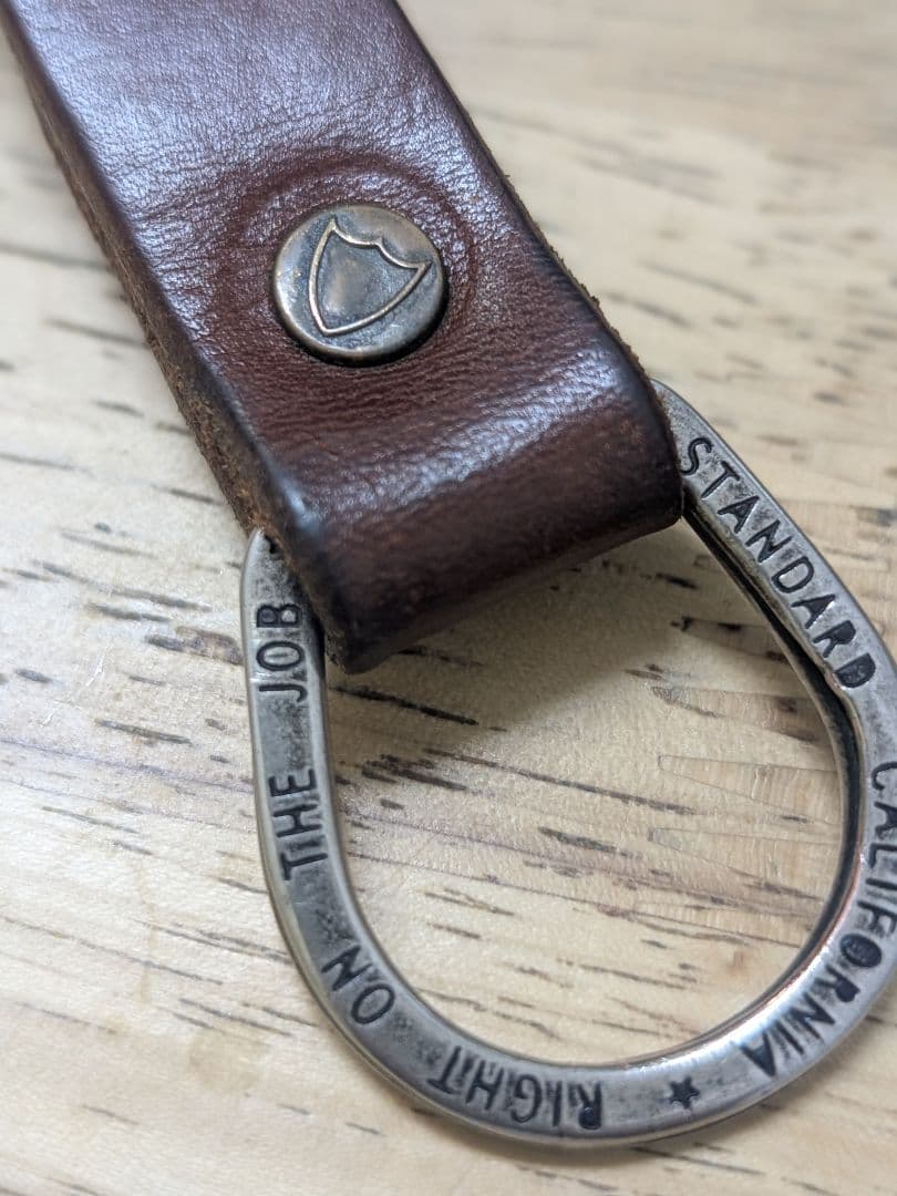 HTC スタンダードカリフォルニア 別注 レザー キーホルダー リング