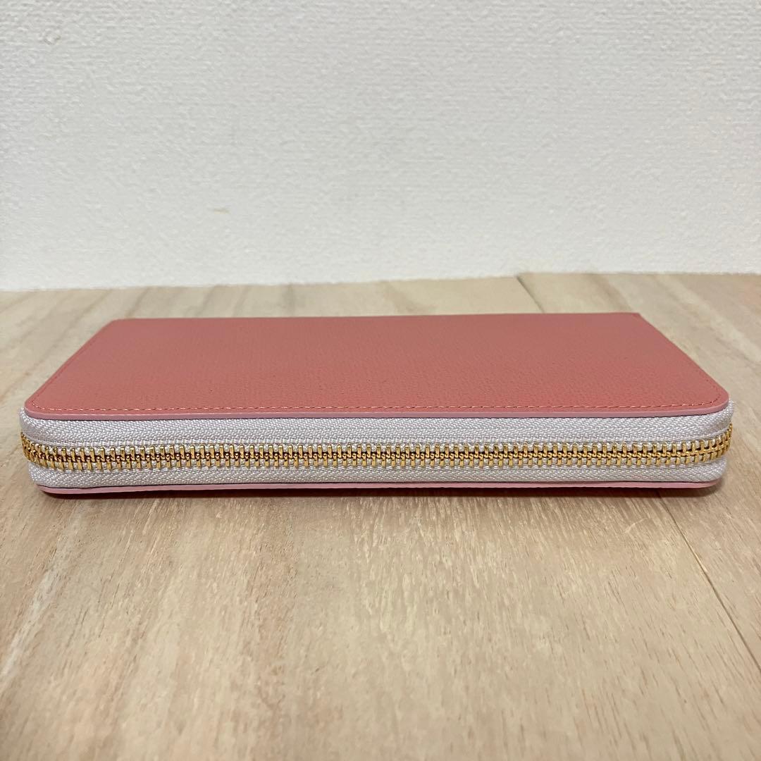 訳あり【未使用】ツモリチサト トリロジー 長財布 希少ピンク イタリア製レザー