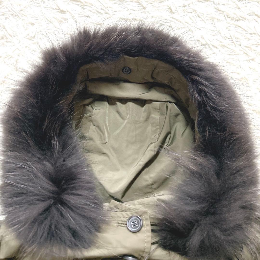 【美品 24AW】23区 マウンテンパーカー モッズコート ラクーン 38