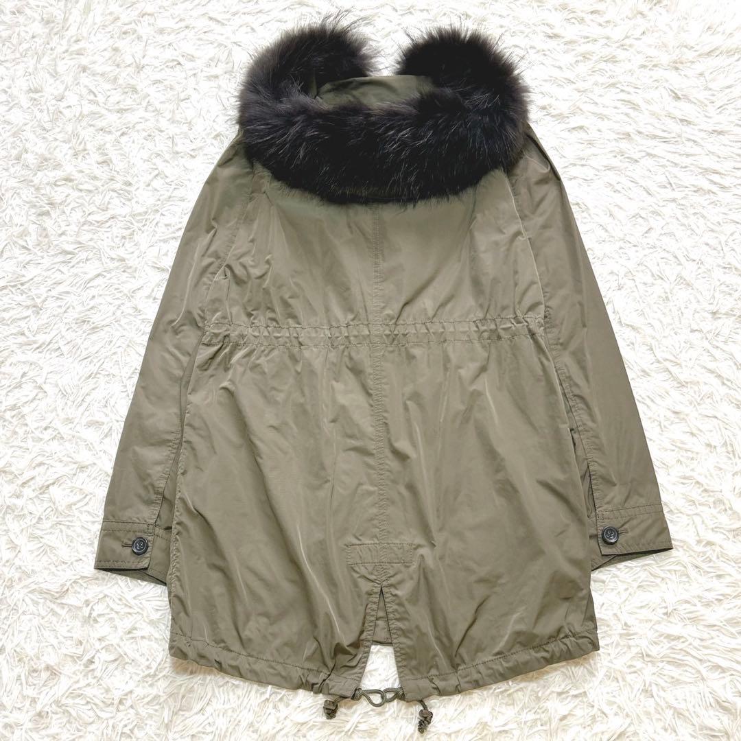 【美品 24AW】23区 マウンテンパーカー モッズコート ラクーン 38