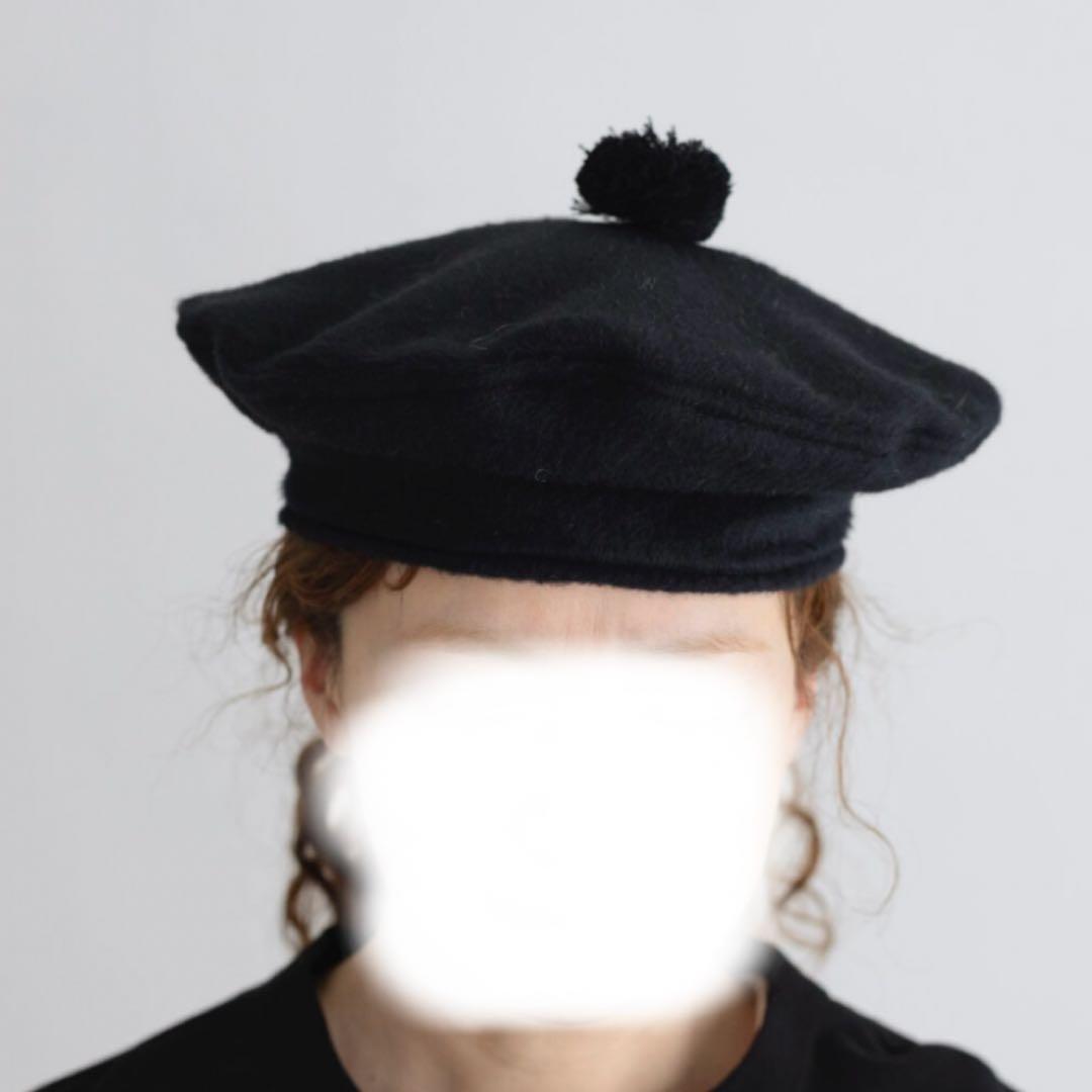 R&D.M.Co- オールドマンズテーラー アンゴラベレー帽 ブラック Mサイズ