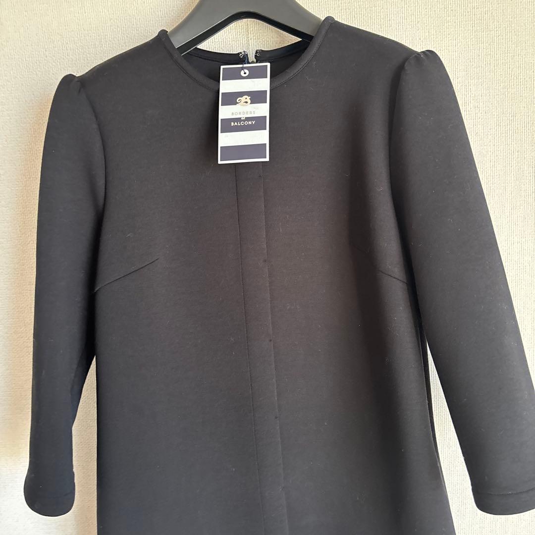 ボーダーズアットバルコニー　ペプラムワンピース　ブラック　タグ付き