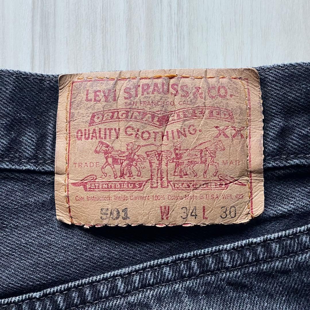 極上フェードブラック！神サイズのW34L30！90s Levi’s501 USA