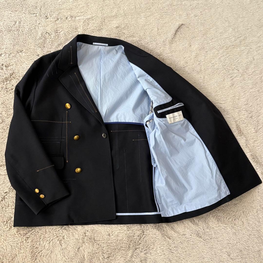 TOMORROW LAND テーラードジャケット 紺ブレ ダブル 金ボタン