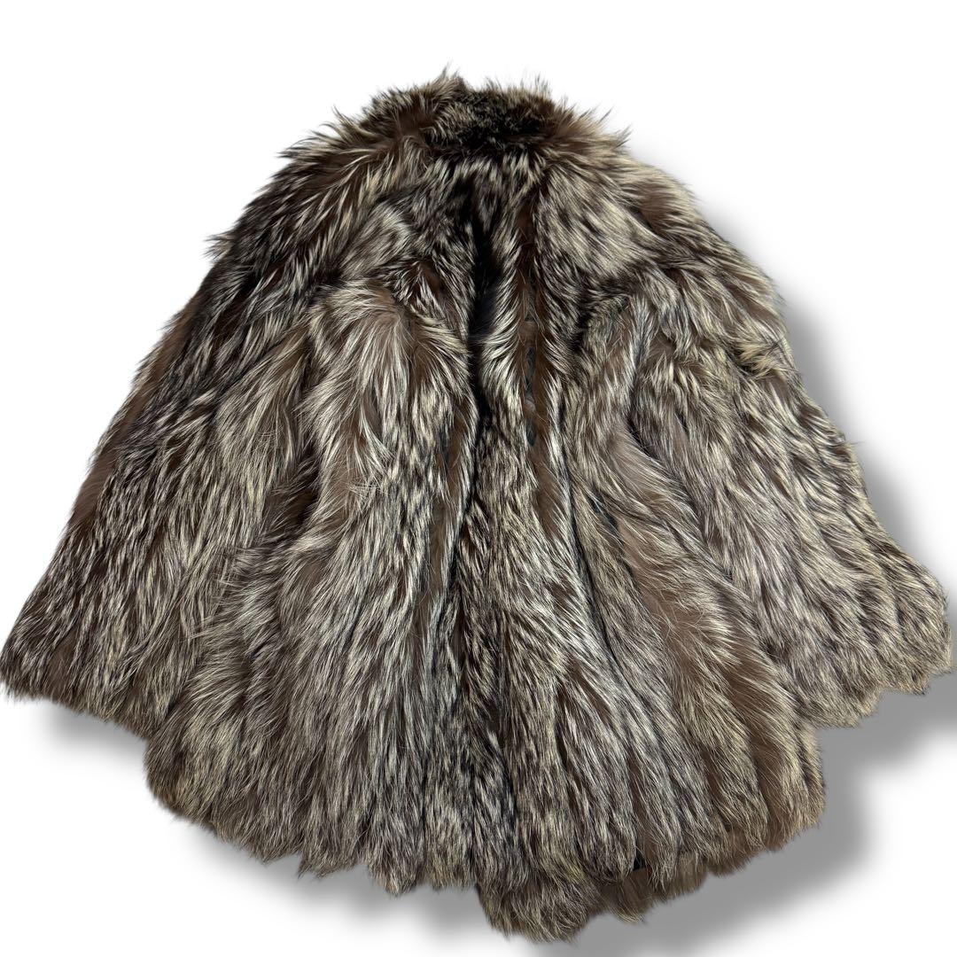 サガフォックス 1833 シルバーフォックス 毛皮 リアルファーコート