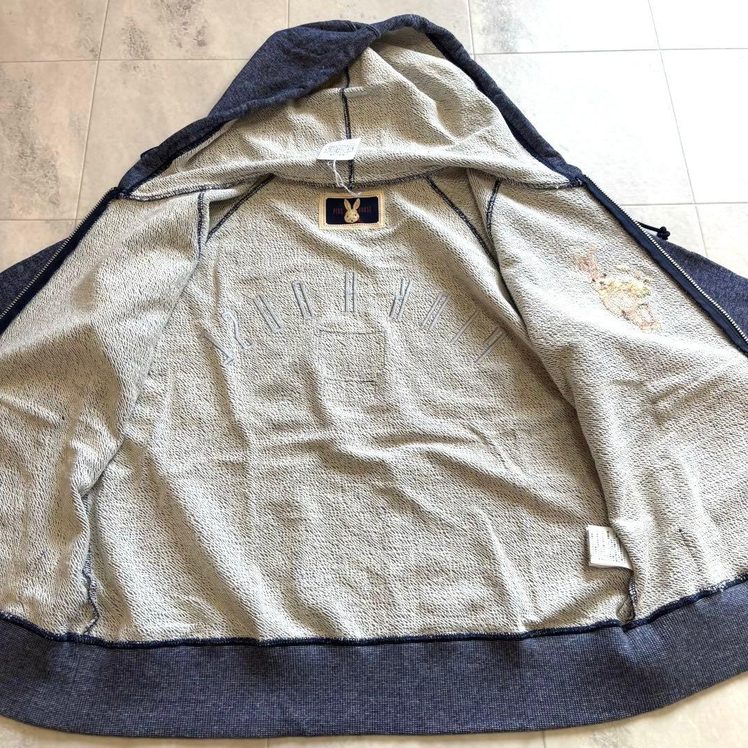 【未使用】ピンクハウス ミミ モザ ラビット ジップパーカー 刺繍 ワッペン 4