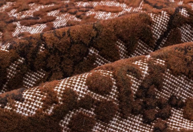 トルコ製ヴィンテージラグ815 レア 高級 ブラウン オーバーダイ