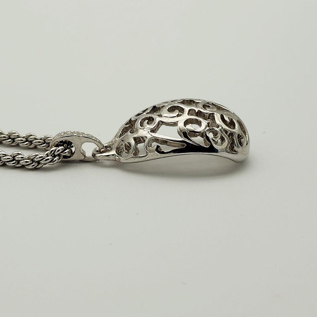 美品 Yves Saint Laurent ネックレス アラベスク シルバー.