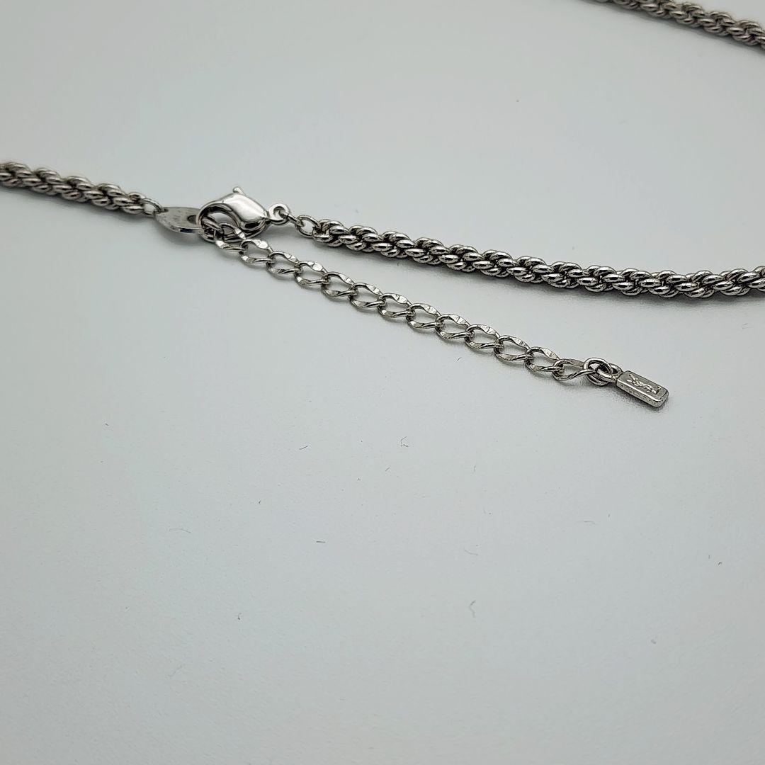 美品 Yves Saint Laurent ネックレス アラベスク シルバー.