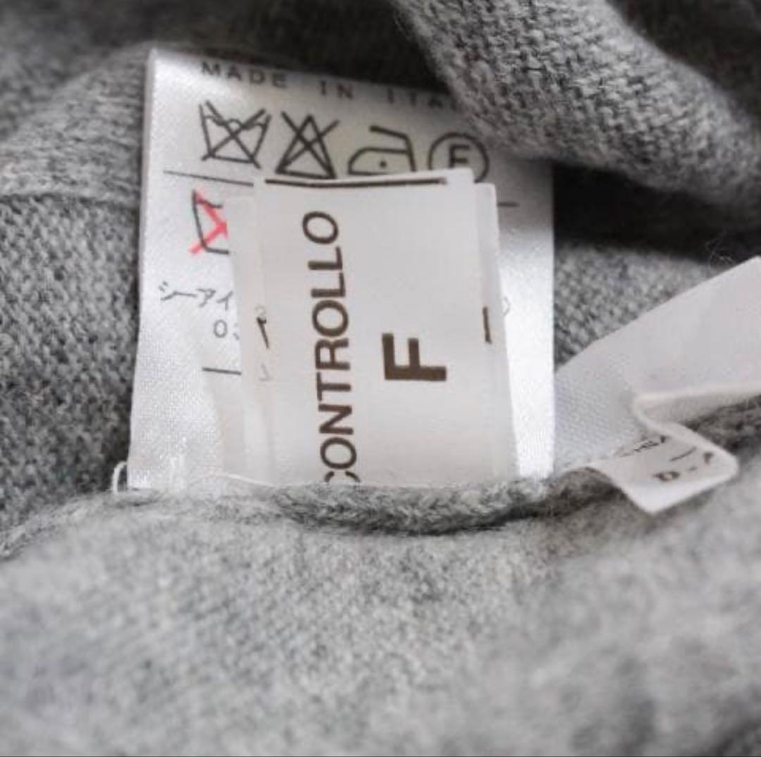 ◇BRUNELLO CUCINELLI グレー 薄手ハーフジップニット カシミヤ