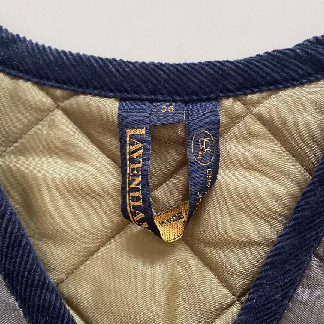 ラベンハム キルティングベスト 36 S グレー　イギリス製