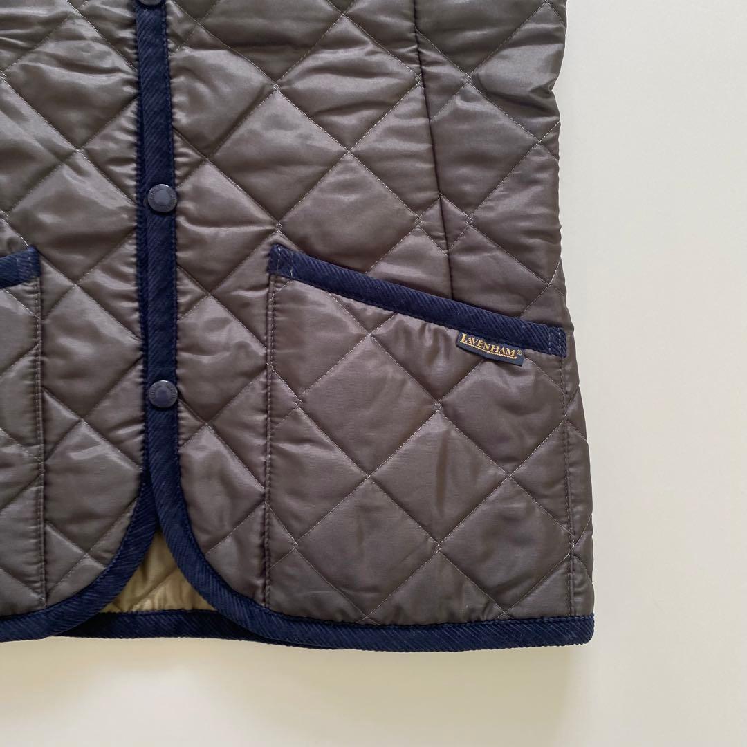 ラベンハム キルティングベスト 36 S グレー　イギリス製