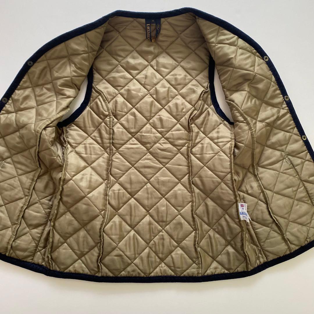 ラベンハム キルティングベスト 36 S グレー　イギリス製