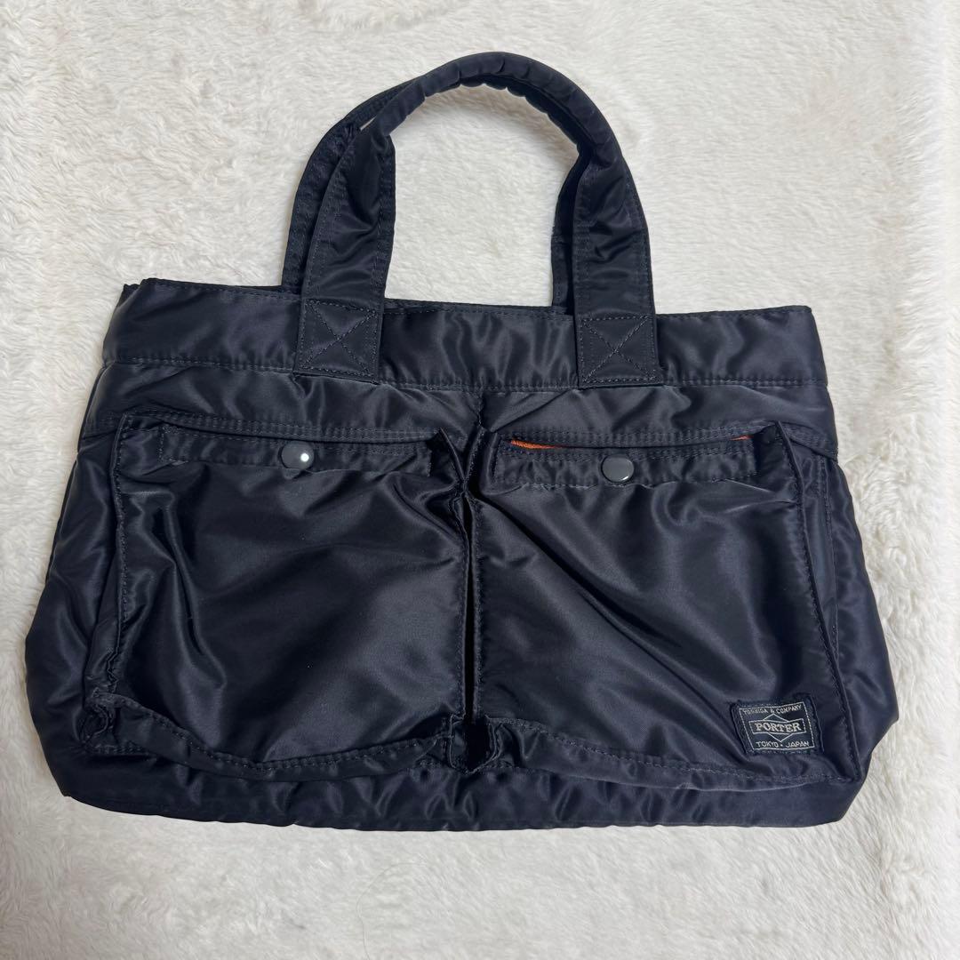 美品PORTERタンカー トートバッグ黒ハンドバッグ