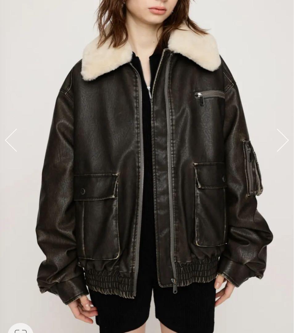 SLY VINTAGE F LEATHER S ブルゾン