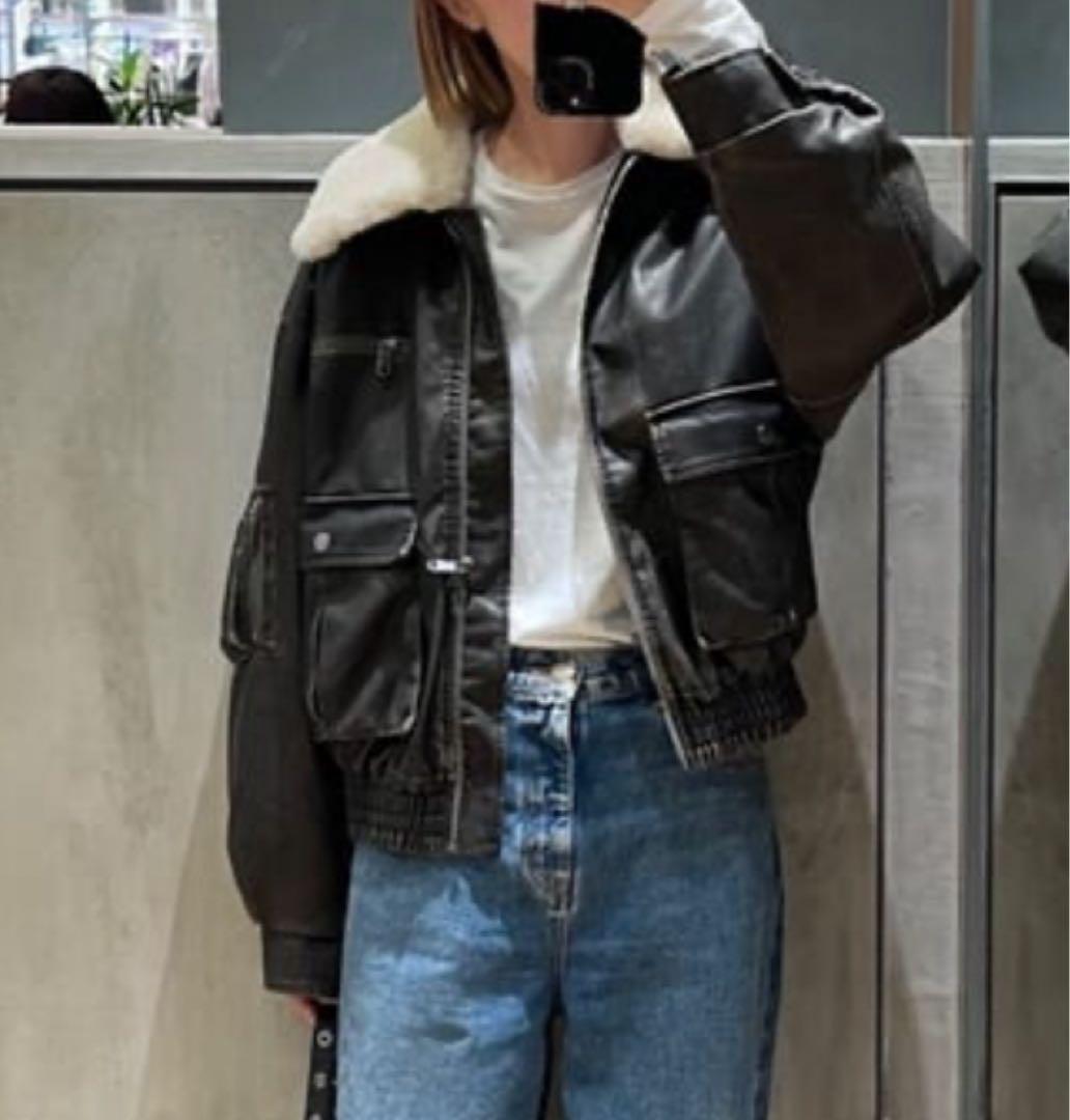 SLY VINTAGE F LEATHER S ブルゾン