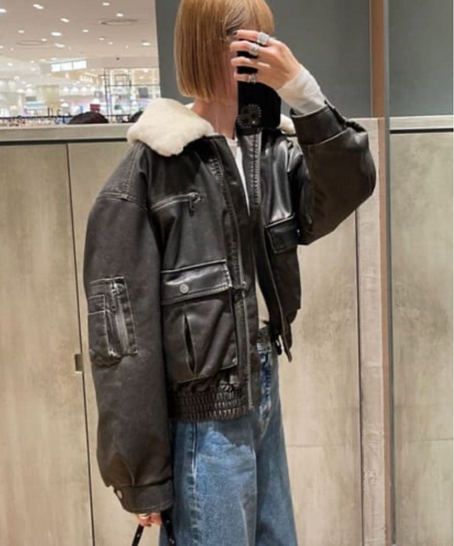 SLY VINTAGE F LEATHER S ブルゾン